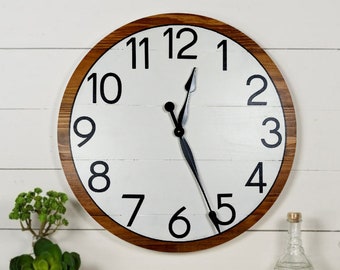 The Madi Farmhouse clock - rustic clock - over sized wall clock - big clock - large clock - farmhouse decor - rustic decor -