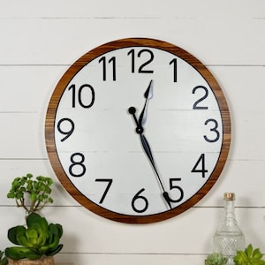 The Madi Farmhouse clock rustic clock over sized wall clock big clock large clock farmhouse decor rustic decor image 1