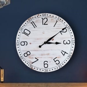 The Aria Farmhouse clock - rustic clock - over sized wall clock - big clock - large clock - farmhouse decor - rustic decor -