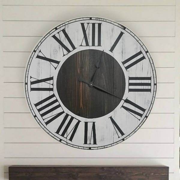 Alexander Farmhouse clock - rustic clock - oversized wall clock - big clock - large clock - farmhouse decor - rustic decor -