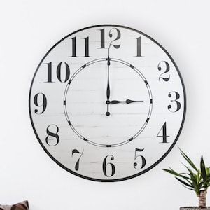 The Meadow Farmhouse clock - rustic clock - over sized wall clock - big clock - large clock - farmhouse decor - rustic decor -