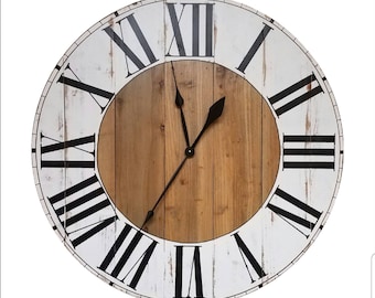 The Adeline Farmhouse clock - rustic clock - oversized wall clock - big clock - large clock - farmhouse decor - rustic decor -