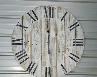 36in &quot;Classic&quot; oversized  wall clock - Oversized farmhouse wall clock - large clock - farmhouse decor -