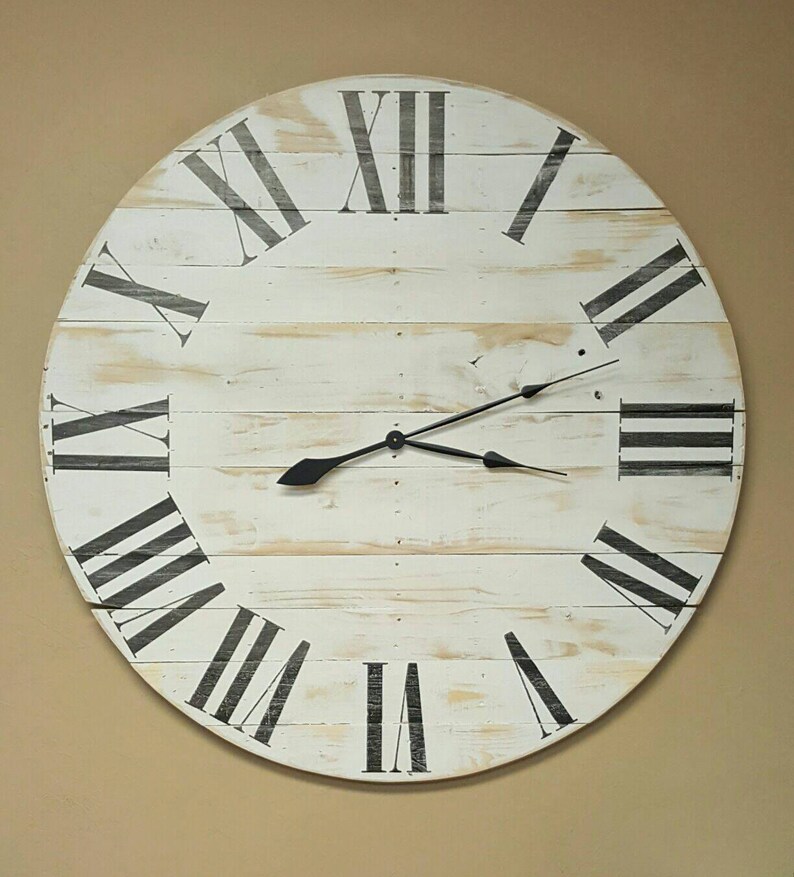 30in horizontal Classic farmhouse wall clock Etsy