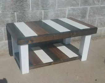 Farmhouse coffee table with lower shelf - rustic table - reclaimed wood coffee table  - rustic table -  farmhouse decor -