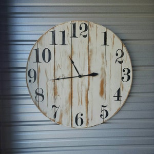 36in "Shannon" farmhouse wall clock - farmhouse decor - big clock - large clock - Oversized wall clock -