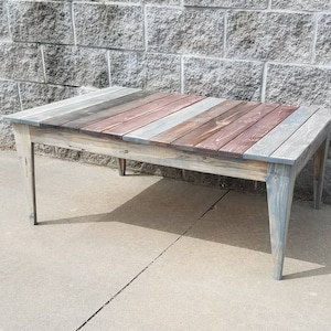 The Nantucket farmhouse coffee table - farmhouse furniture - farmhouse decor - reclaimed wood coffee table - rustic table -