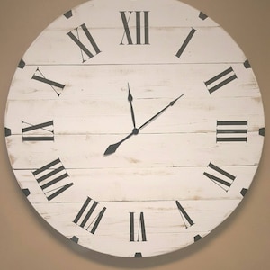 18in &quot;Rivited Classic&quot; oversized farmhouse wall clock - large clock - big clock - Oversized wall clock - farmhouse clock - trending -popular