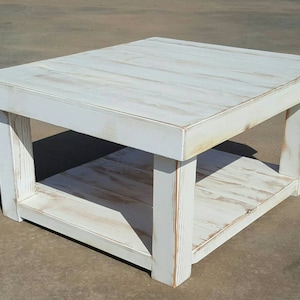 Reclaimed wood coffee table with lower shelf - farmhouse coffee table - rustic table - farmhouse furniture - farmhouse decor -