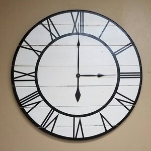 36in &quot;Harlow&quot; farmhouse wall clock - Oversized wall clock - large clock - big clock - farmhouse decor -