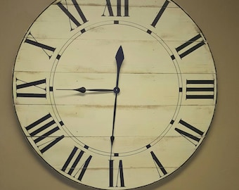 18in "Clementine" farmhouse clock - Oversized wall clock - large clock - big clock - farmhouse decor