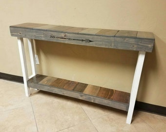 Farmhouse console table - reclaimed wood table - rustic table - farmhouse furniture - farmhouse decor -