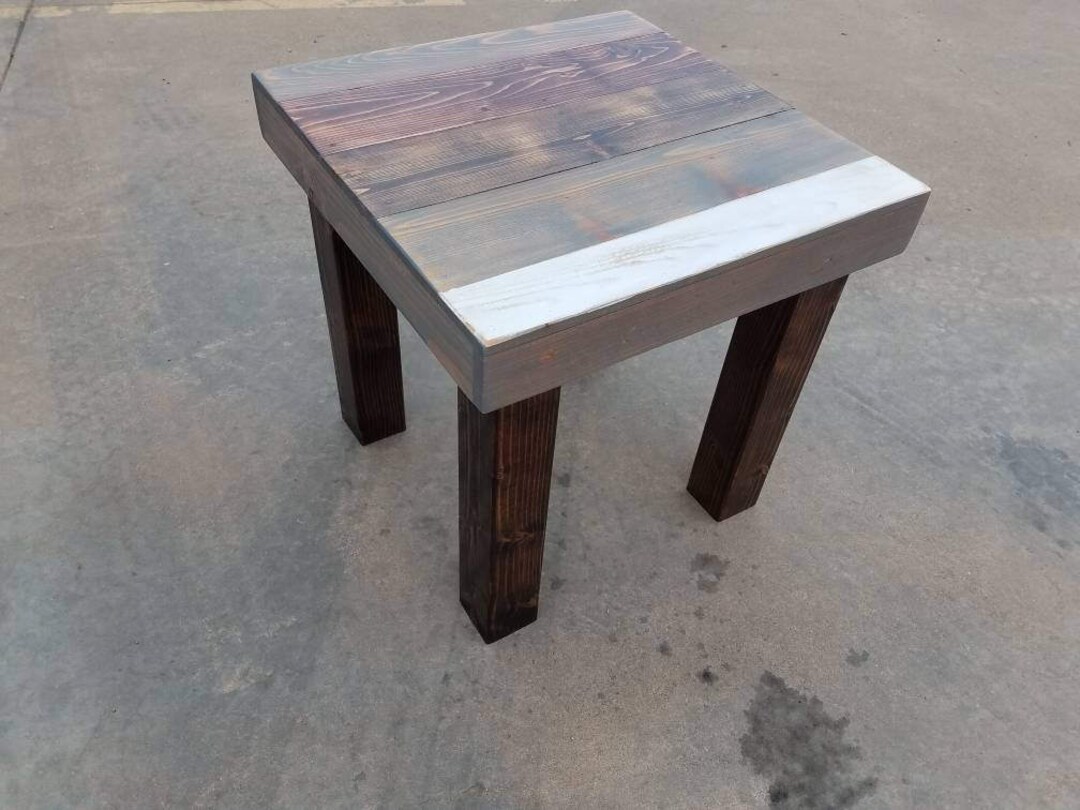 Reclaimed Wood End Table - Rustic Table - Farmhouse Furniture ...