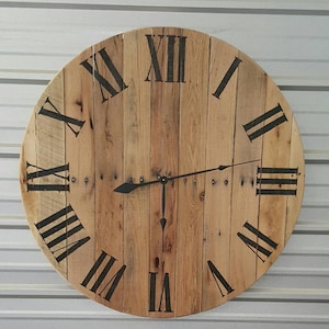 42in &quot;Natural Classic&quot; farmhouse wall clock - Oversized wall clock - large clock - big clock - farmhouse decor