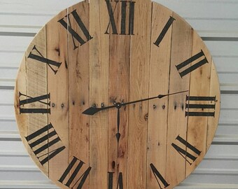 42in "Natural Classic" farmhouse wall clock - Oversized wall clock - large clock - big clock - farmhouse decor