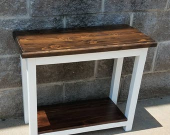 Farmhouse side table - farmhouse end table - rustic table - farmhouse furniture - reclaimed wood table -