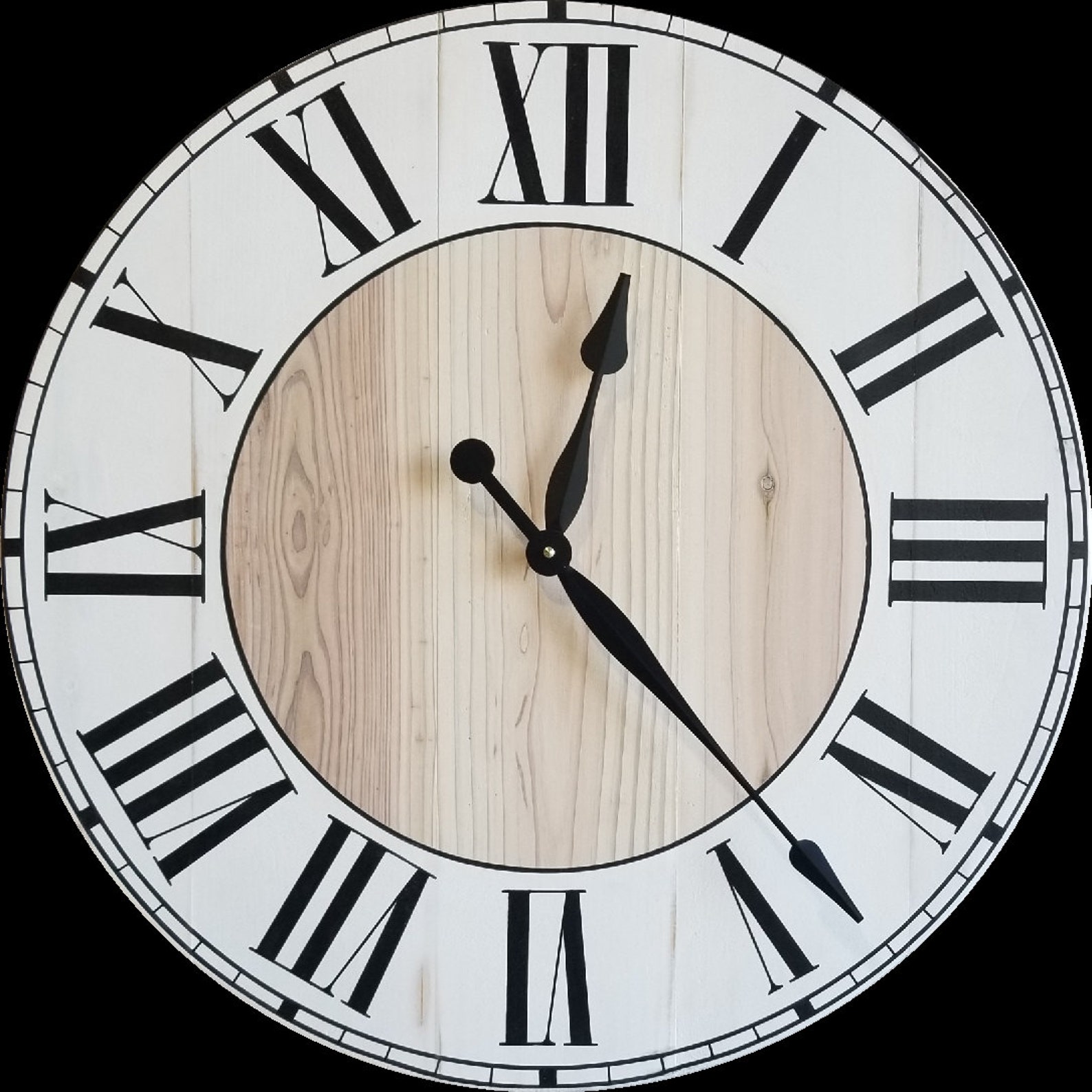 The Rosalie Farmhouse Clock Rustic Clock Oversized Wall Etsy