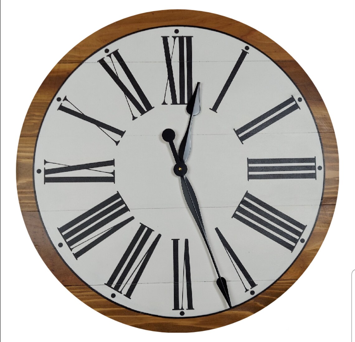 The Eleanor Farmhouse Clock Rustic Clock Over Sized Wall Etsy