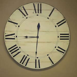 29in &quot;Clementine&quot; farmhouse wall clock - Oversized wall clock - large clock - big clock - farmhouse decor