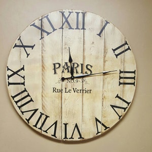36&quot; French farmhouse wall clock - Oversized wall clock - large clock - big clock - farmhouse decor