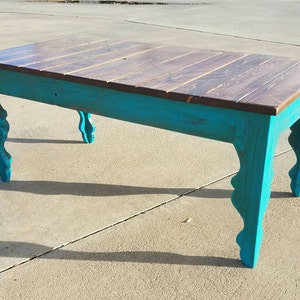 Reclaimed wood coffee table with scroll legs - farmhouse decor - rustic table - farmhouse furniture - farmhouse coffee table -