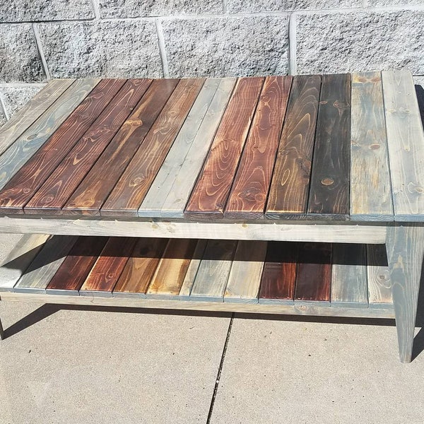 Nantucket farmhouse coffee table with tapered legs - farmhouse furniture - popular items - reclaimed wood coffee table -
