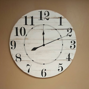 18in &quot;Diane&quot; farmhouse wall clock - Oversized farmhouse wall clock - large clock - big clock - Oversized clock -