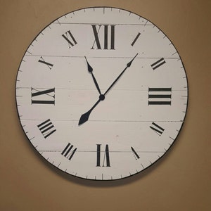 36in &quot;Aaron&quot; farmhouse clock - Oversized farmhouse wall clock - large clock - big clock - farmhouse decor