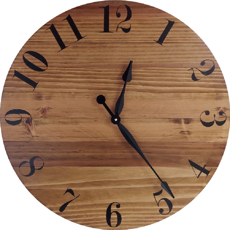 The Fraser Farmhouse Wall Clock Oversized Wall Clock Large Etsy