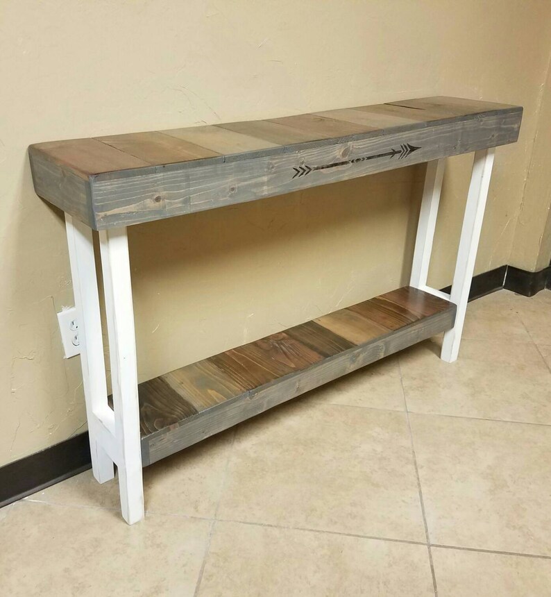 Farmhouse console table reclaimed wood table rustic table Etsy