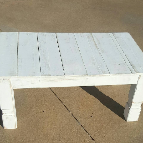 Mesa de centro de la casa de campo - Mesa de centro rústica - Muebles de granja - Mesa de centro de madera recuperada -