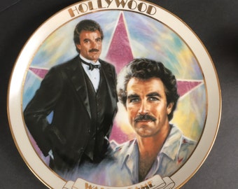 Tom Selleck Collectible Plate Walk of Fame Hollywood Chamber of Commerce Ernst 80s