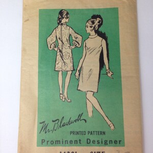 Vintage 60s Mail Order Vintage Pattern 38 Bust Mr Blackwell M391 Plus Size Sewing Pattern Mod Dress