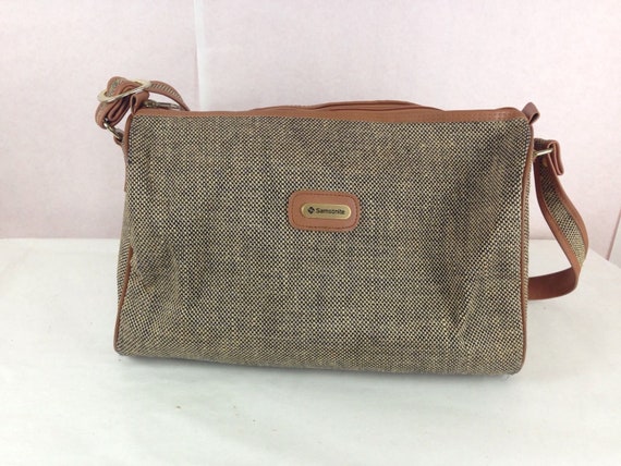 samsonite leather weekender