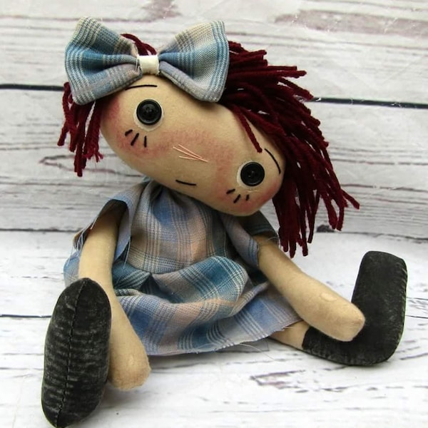 primitive doll, primitive raggedy ann doll, home decor, OOAK doll, the best gift, gifting ideas, etsy finds, country decor, trending item