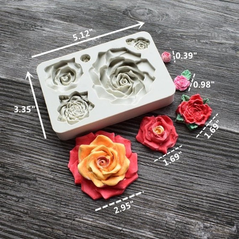 Chocolate Mold Soap Making Clay Mold Resin Mold Craft Mold DIY Large Size Rose Silicone Mold Cupcake Decorating