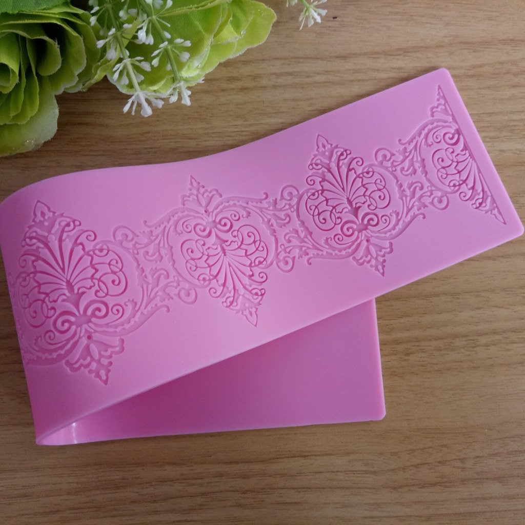 Cake Border Lace Silicone Mold Fondant Cake Decorating Baking Etsy