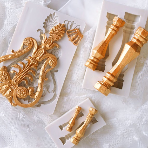 Crown Cameo Roman Column Greek Pillar Silicone Mold Resin Etsy