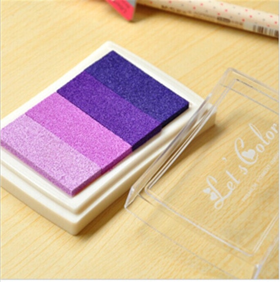 Items similar to Purple Stamp Ink Pad Gradient Color Print Ink Pad
