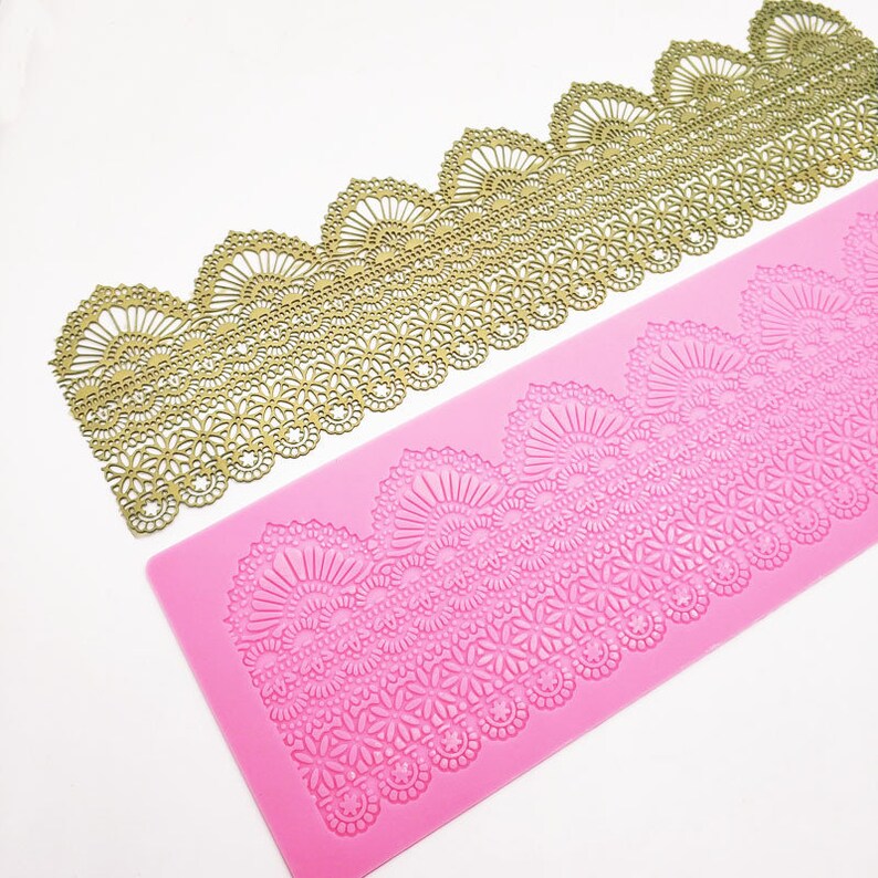 Lace Silicone Mold Fondant Cake Decorating Sugarveil Baking Etsy