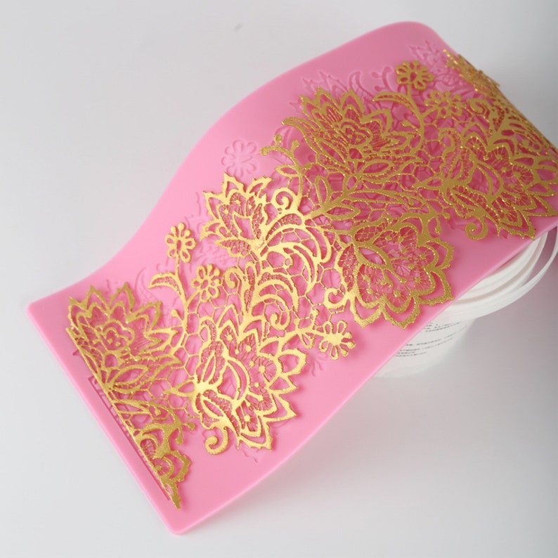 Vines Flower Lace Silicone Mold Fondant Cake Decorating Baking Etsy