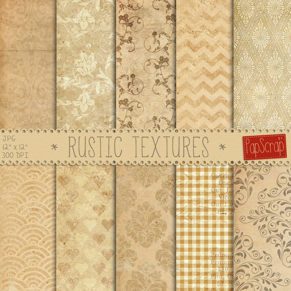Rustic digital paper Rustic Textures old Etsy