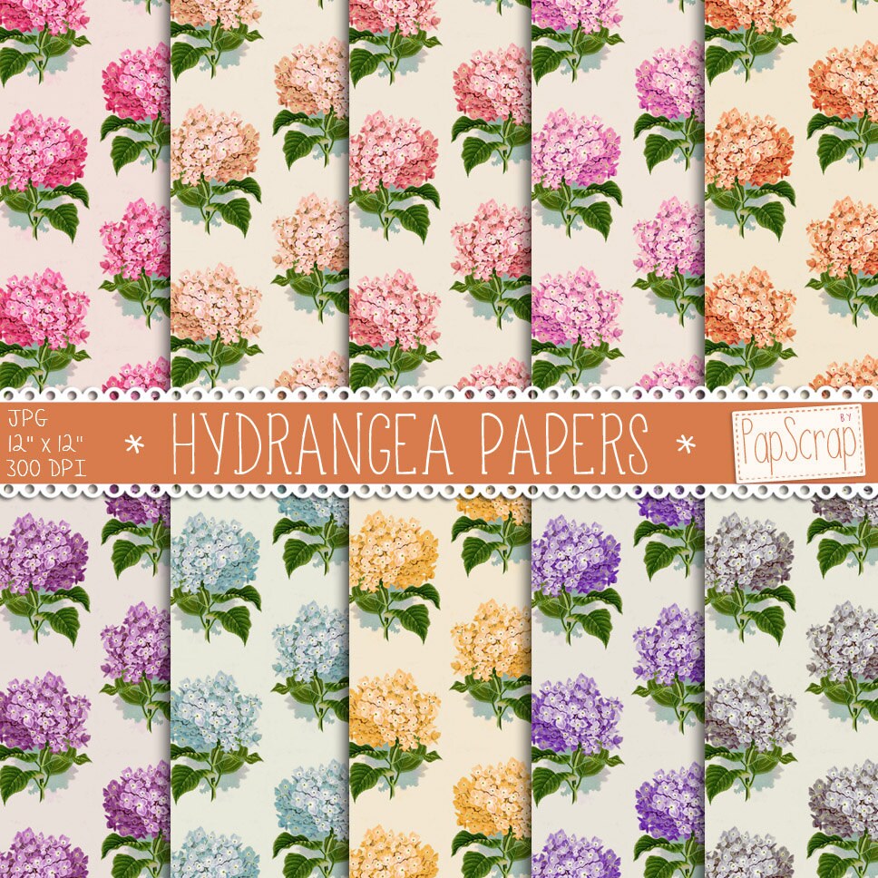 Blue hydrangea paper napkins image