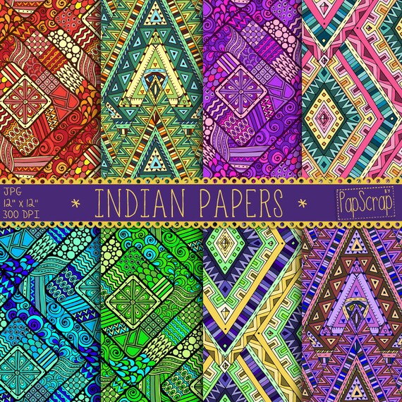 Indian Digital Paper indian Papers Oriental Etsy