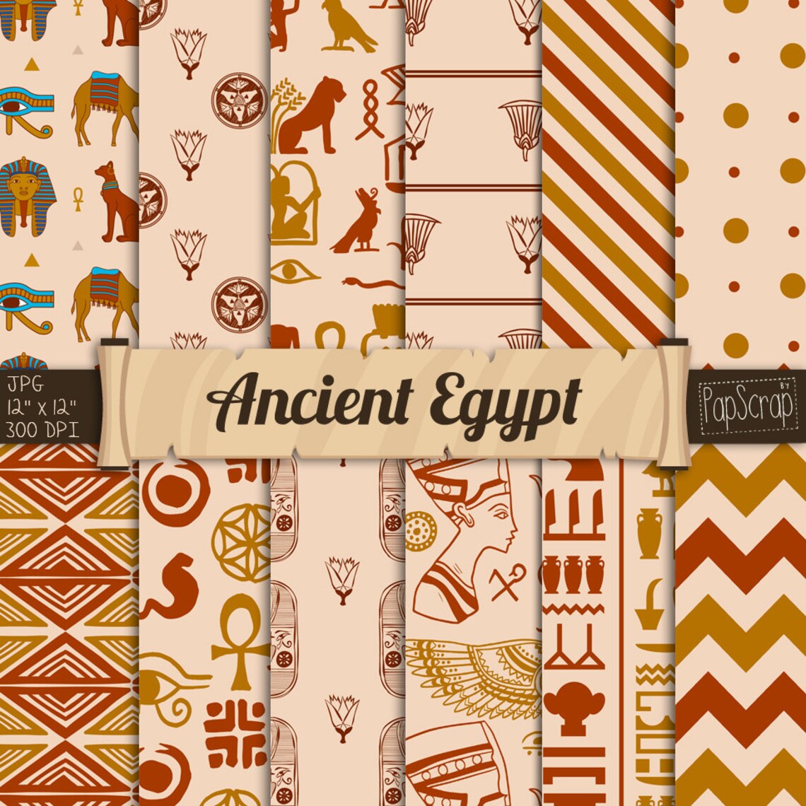 Egyptian Digital Paper Ancient Egypt Etsy
