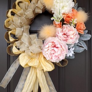 30" Wonderful Unique Handmade Pink White Wreath - Delight - Great Gift!