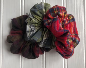 Pack of 3 Mixed Media Fabric Scrunchies
