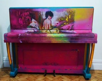 handpainted piano for commission upcycle your piano upcycled piano