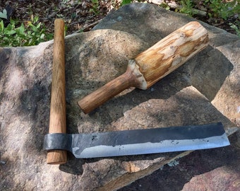 Traditionally Forged Froe, Wood Splitting Tool