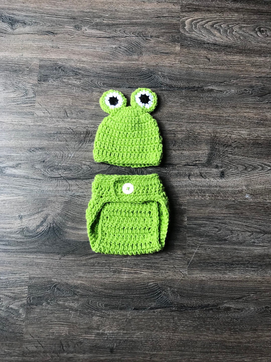 Newborn Frog Outfit Photo Prop Costume Baby Crochet Etsy